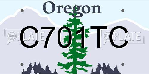 C701TC Oregon License Plate