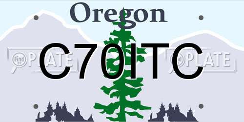C70ITC Oregon License Plate