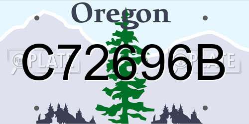 C72696B Oregon License Plate