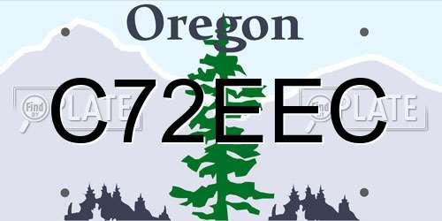 C72EEC Oregon License Plate