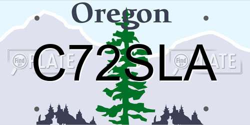 C72SLA Oregon License Plate