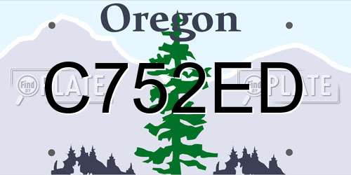 C752ED Oregon License Plate