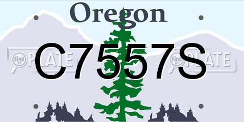 C7557S Oregon License Plate