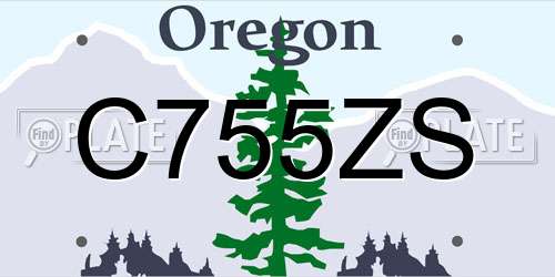 C755ZS Oregon License Plate
