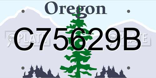 C75629B Oregon License Plate