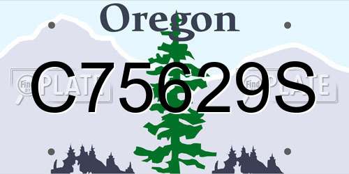 C75629S Oregon License Plate