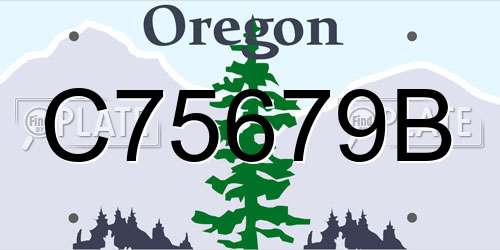 C75679B Oregon License Plate