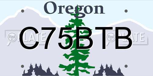 C75BTB Oregon License Plate