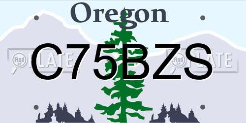 C75BZS Oregon License Plate
