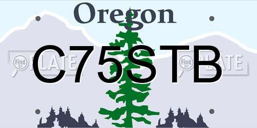 C75STB Oregon License Plate