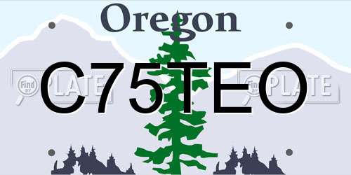 C75TEO Oregon License Plate