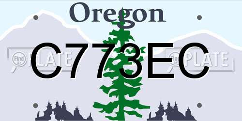 C773EC Oregon License Plate