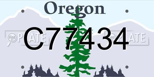 C77434 Oregon License Plate