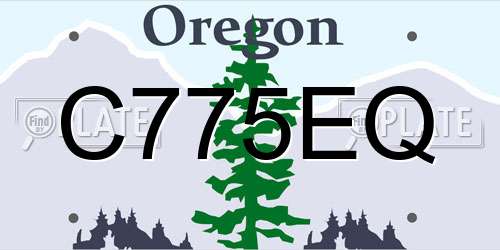 C775EQ Oregon License Plate