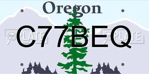 C77BEQ Oregon License Plate