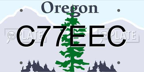 C77EEC Oregon License Plate