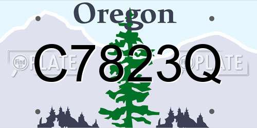 C7823Q Oregon License Plate