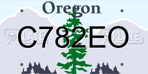 C782EO Oregon License Plate