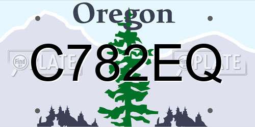 C782EQ Oregon License Plate