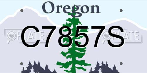 C7857S Oregon License Plate