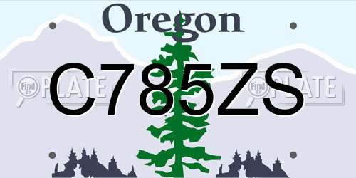 C785ZS Oregon License Plate