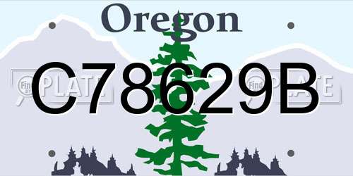 C78629B Oregon License Plate
