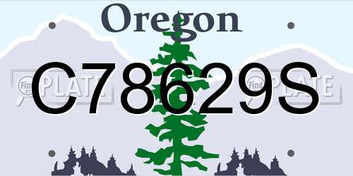 C78629S Oregon License Plate