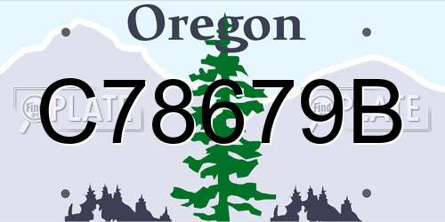 C78679B Oregon License Plate