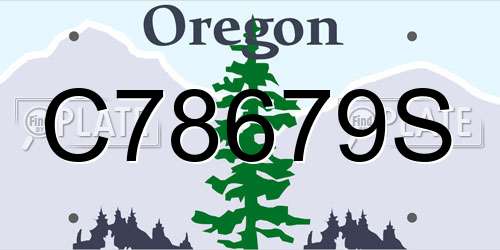C78679S Oregon License Plate