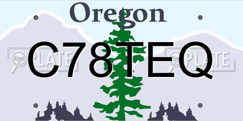 C78TEQ Oregon License Plate