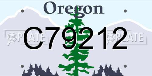 C79212 Oregon License Plate