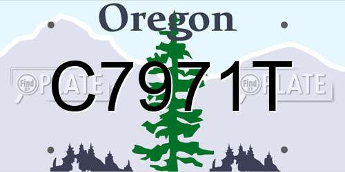 C7971T Oregon License Plate