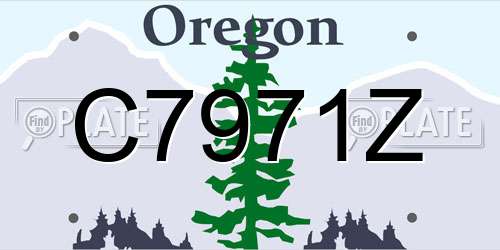 C7971Z Oregon License Plate