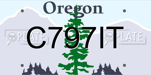 C797IT Oregon License Plate