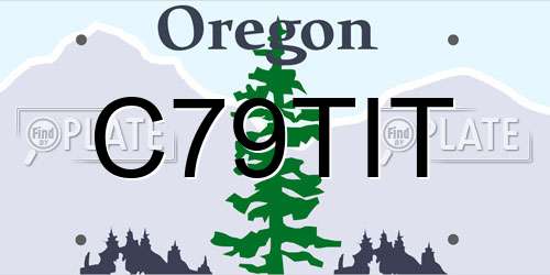 C79TIT Oregon License Plate