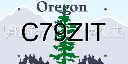 C79ZIT Oregon License Plate