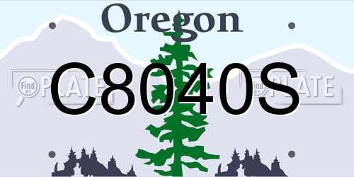 C8040S Oregon License Plate