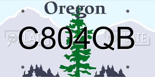 C804QB Oregon License Plate