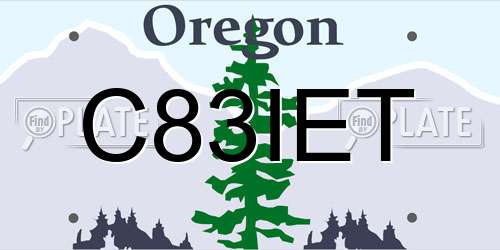 C83IET Oregon License Plate