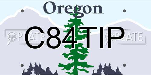 C84TIP Oregon License Plate