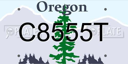 C8555T Oregon License Plate
