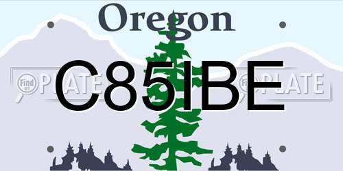 C85IBE Oregon License Plate
