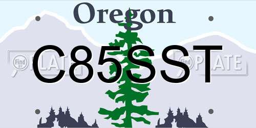 C85SST Oregon License Plate