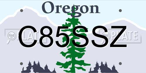 C85SSZ Oregon License Plate
