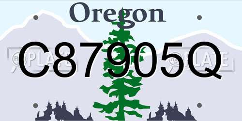 C87905Q Oregon License Plate