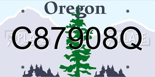 C87908Q Oregon License Plate