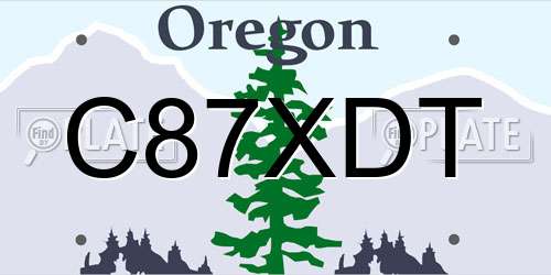 C87XDT Oregon License Plate