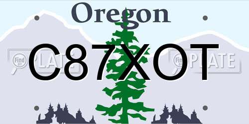 C87XOT Oregon License Plate