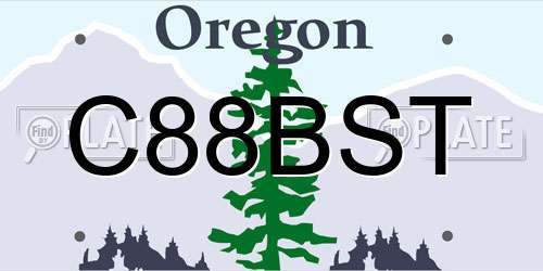 C88BST Oregon License Plate
