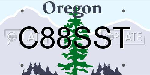 C88SST Oregon License Plate
